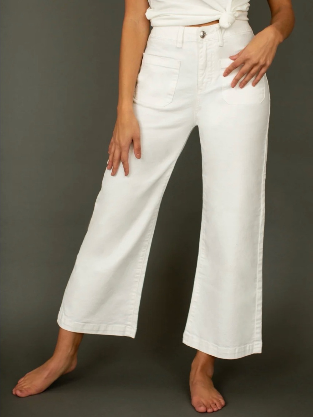 Joyfolie Avina Denim in White